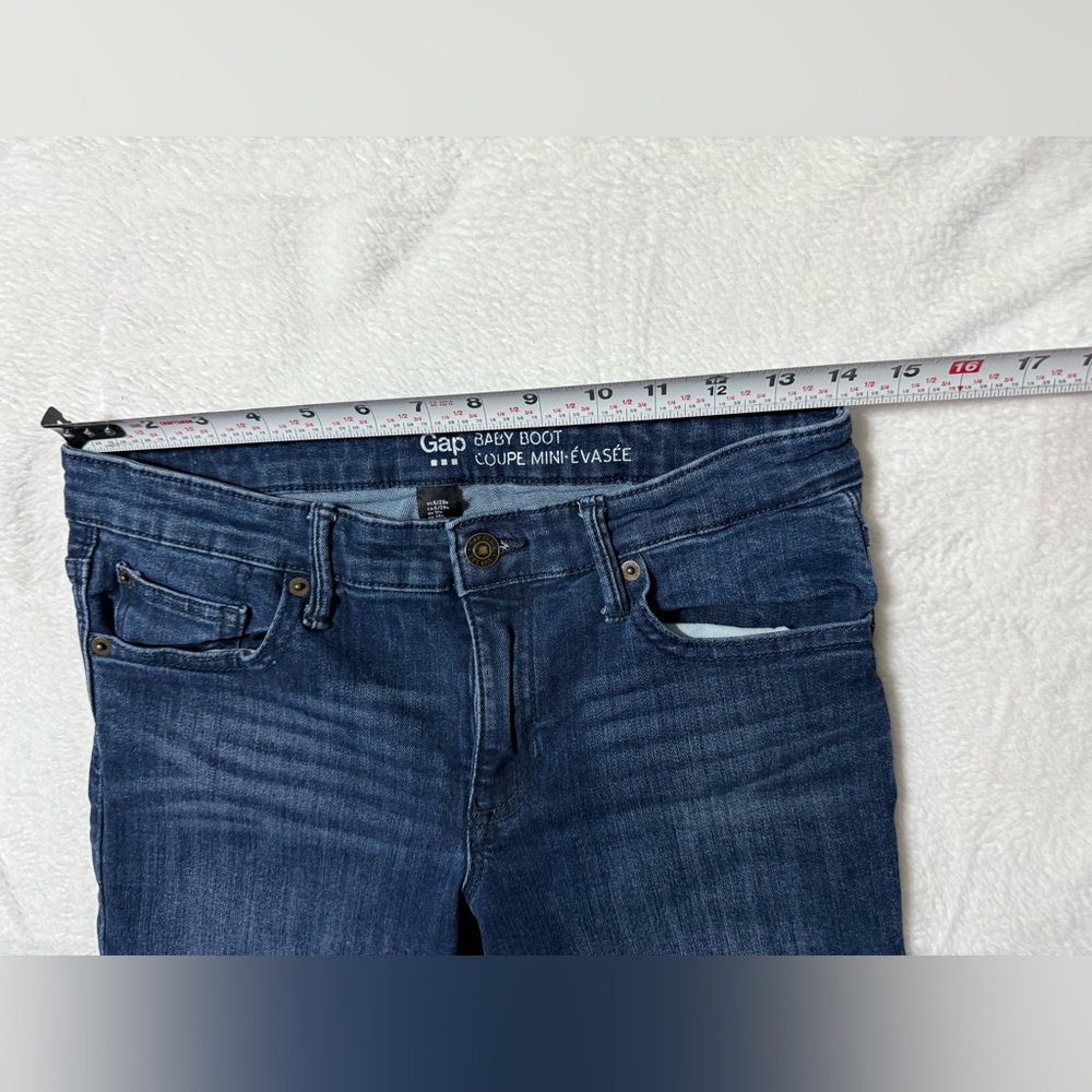 Gap Baby Boot Jeans Womens 6 Blue Stretch Dark Wash Denim 28x31 - Picture 5 of 9